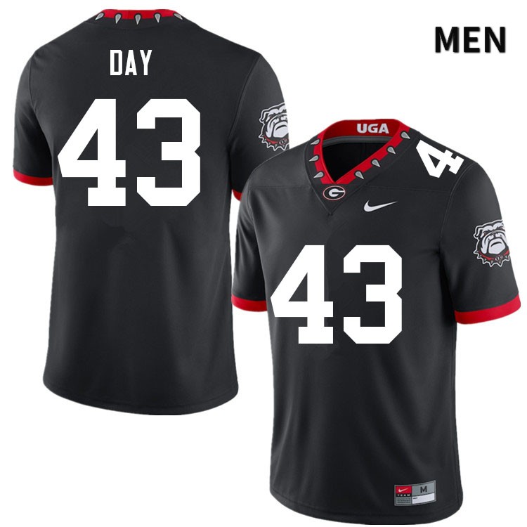 Georgia Bulldogs Men's Davis Day #43 Black Mascot 100th Anniversary Stitched College UGA Football Jersey 23JZ010UL